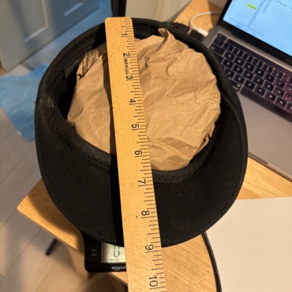 Vintage Botany 500 Newsboy Cap 100% Pure Wool Made in USA Black Retro Classic - Picture 7 of 9